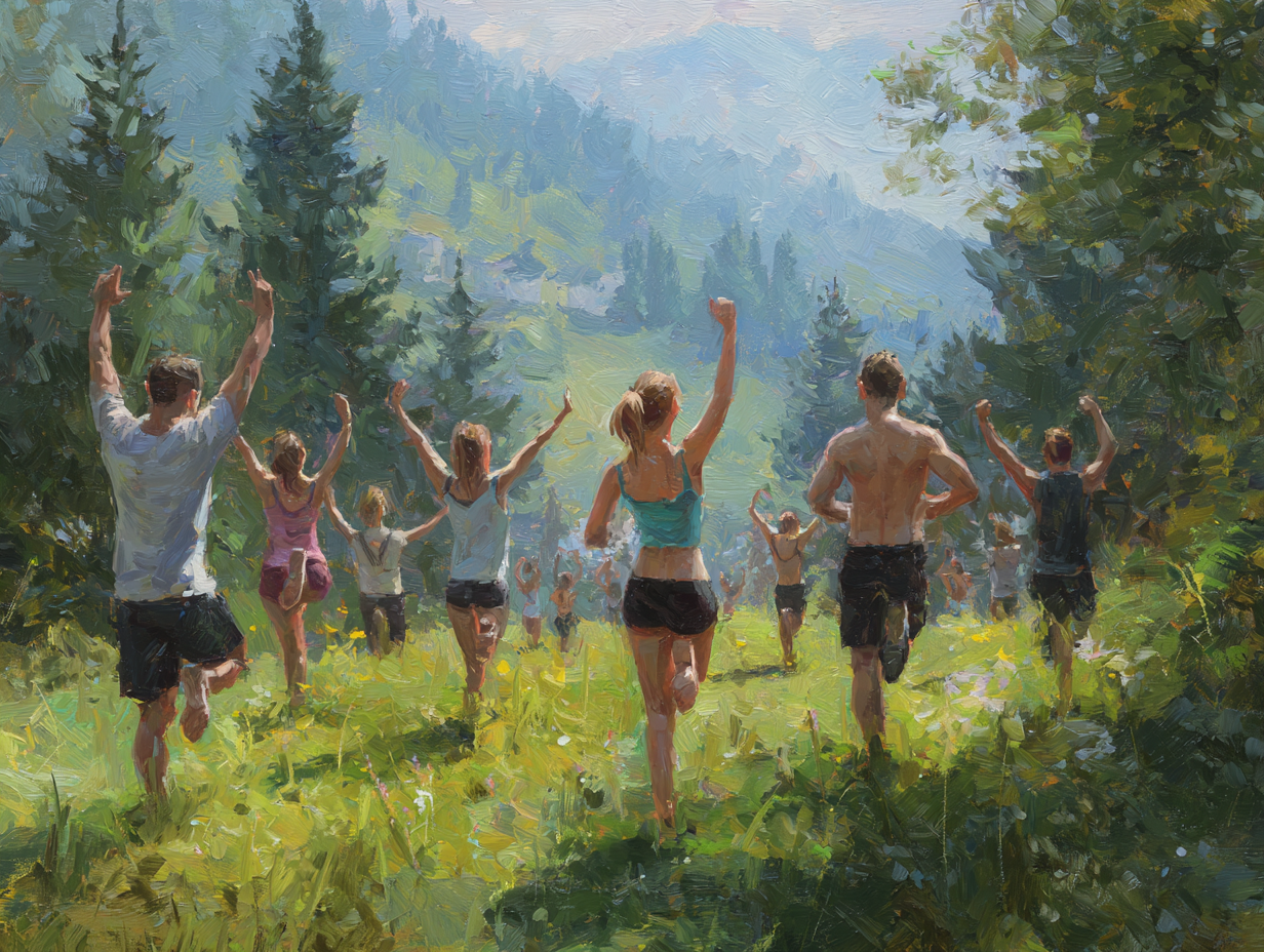 Familie activă în parc